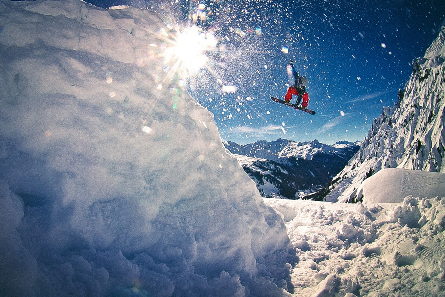 Сноуборд бэккантри в Австрии спорт, фото, фотограф