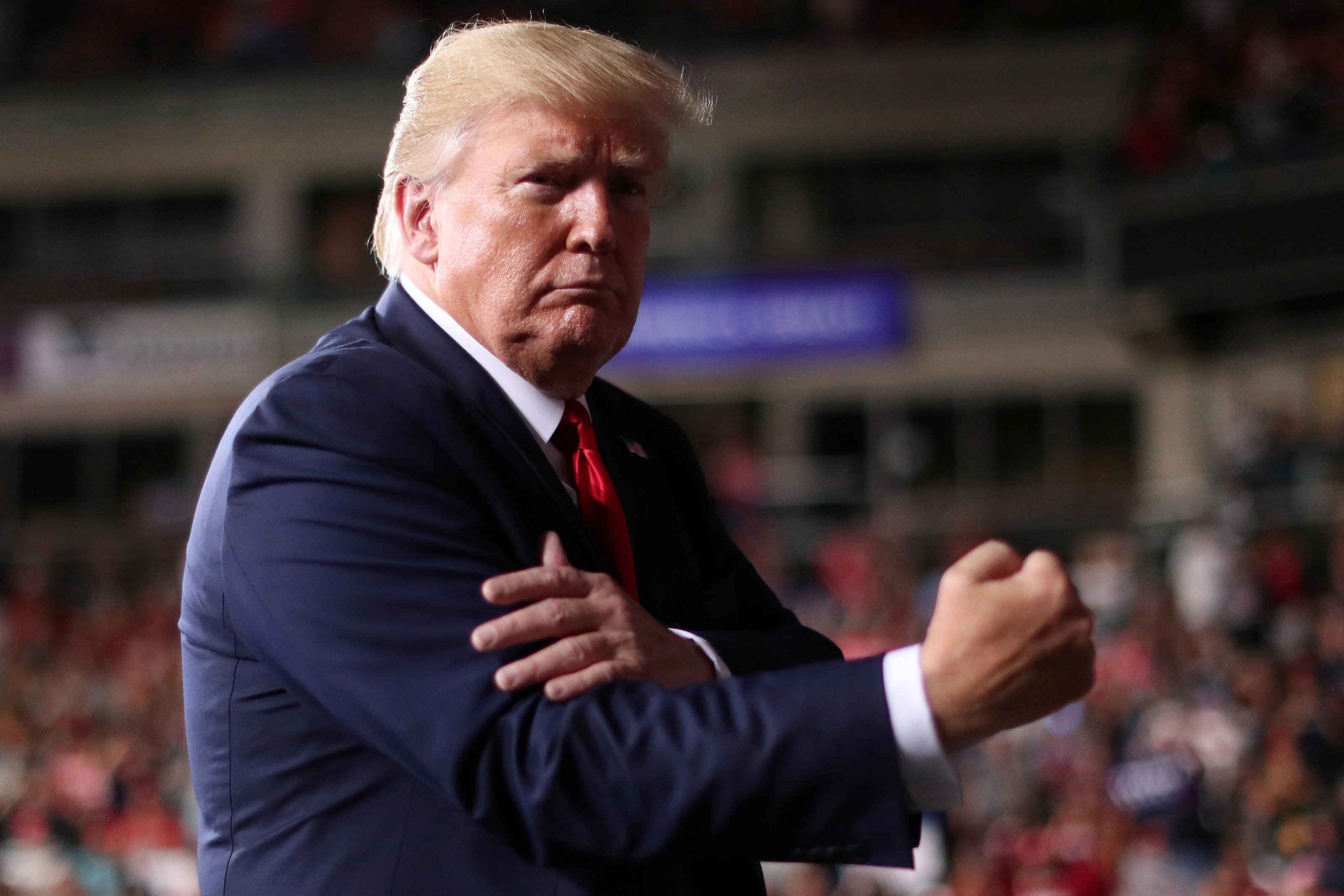 #Trump pats his bicep Trump pats his bicep