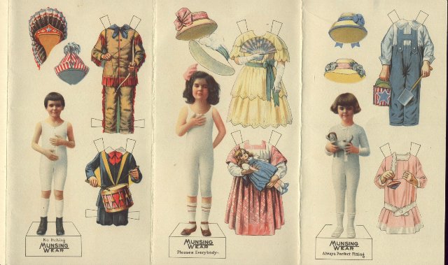 Старинные бумажные куклы