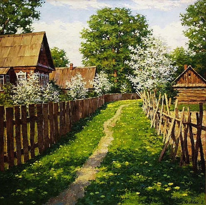 Прекрасные русские пейзажи от художника Дмитрия Лёвина красиво, пейзаж, художник