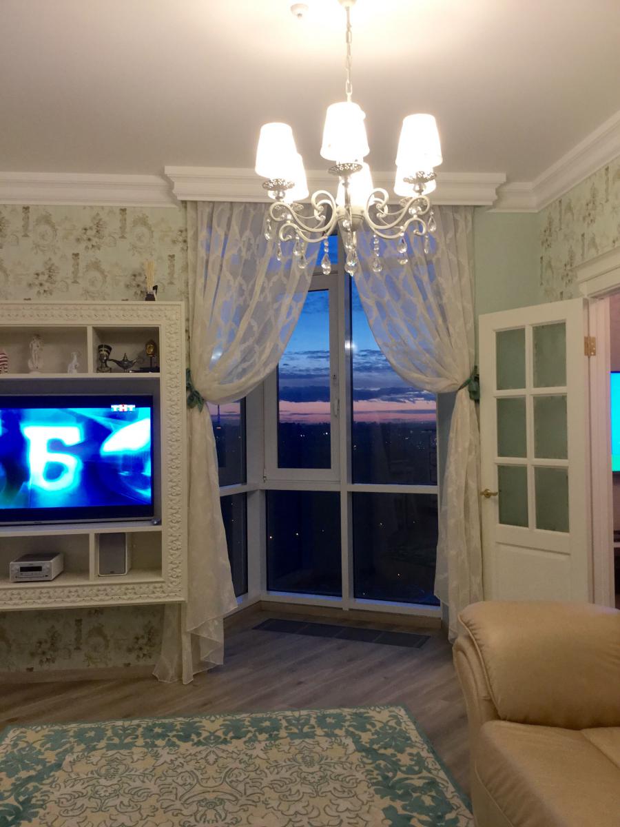 Интерьер гостиной Квартира в Лосином острове. Кухня-гостиная