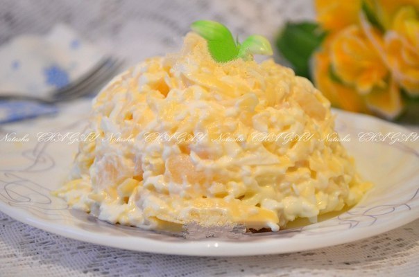 рецепты салатов из ананаса с фото простые и вкусные