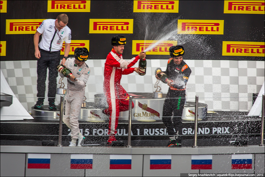 Церемония награждения Formula 1 Russian Grand Prix 2015