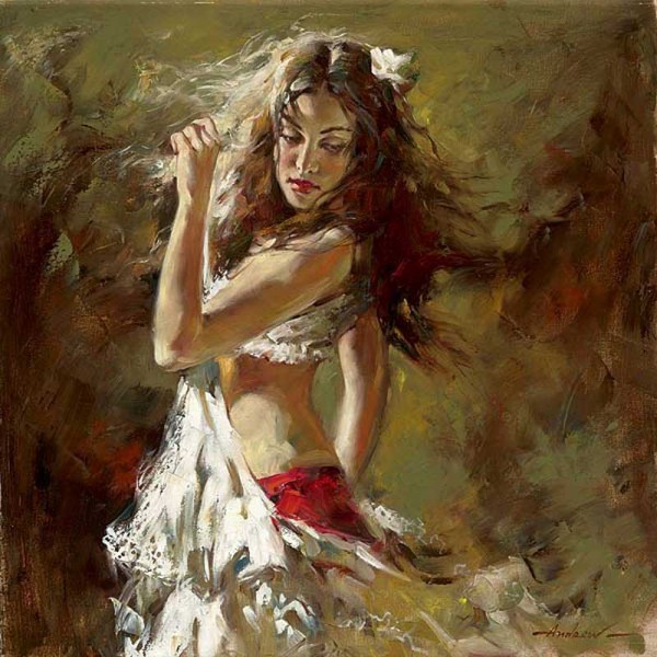 танцовщица живопись Андрей Атрощенко