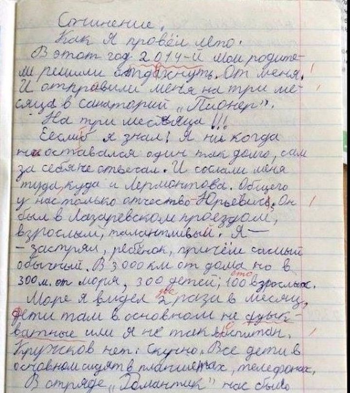 8. Эк тебя жизнь-то помотала… дети, опять двойка, сочинение, школа