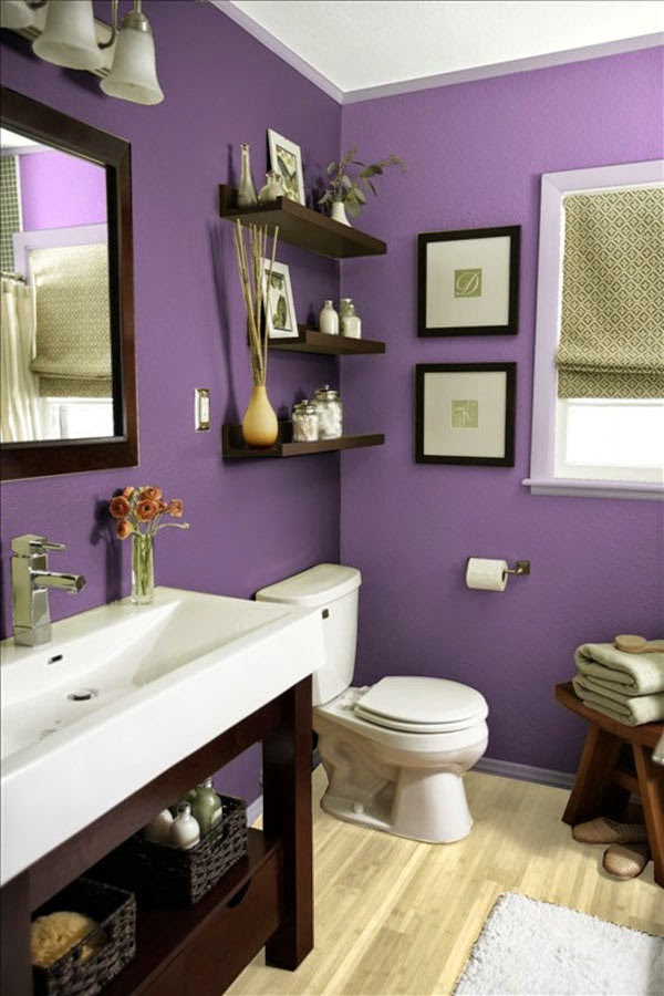 стены ванной фиолетового цвета