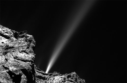 Выброс газа из ядра кометы