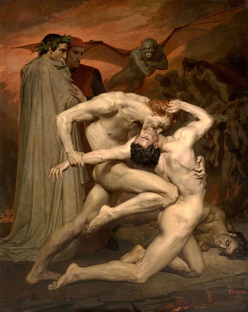 Данте и Вергилий в аду. (1850). Автор: William Bouguereau. Данте и Вергилий в аду. (1850). Автор: William Bouguereau.