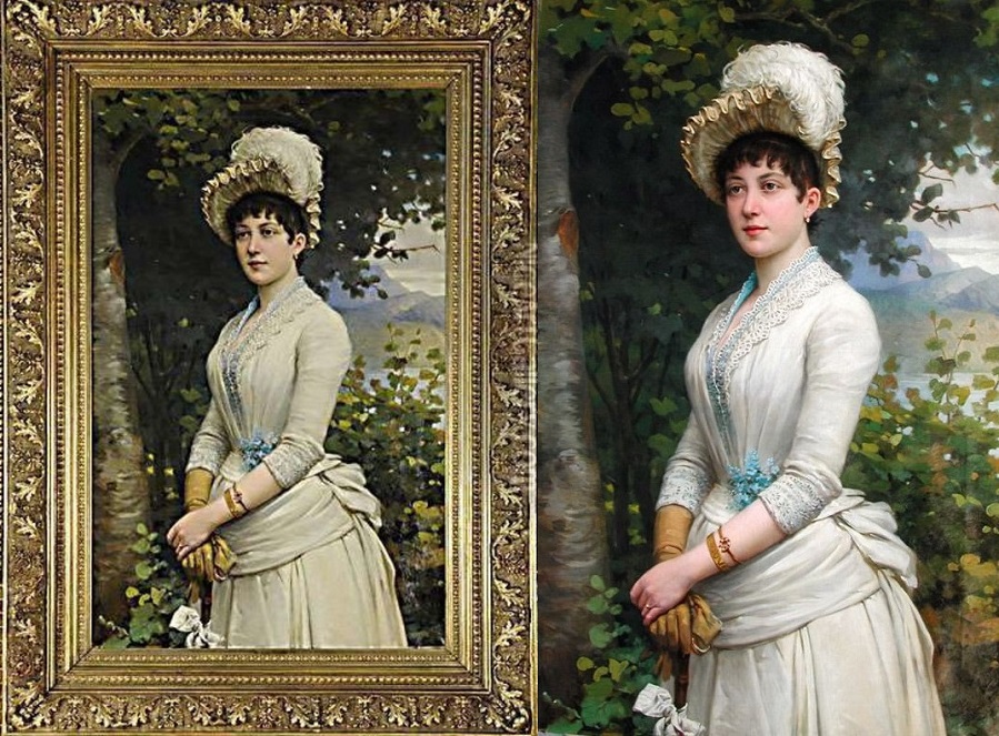 Тито Агуджари (Italian, 1834-1908) был известным итальянским портретистом и художником-историком Тито Агуджари (Italian, 1834-1908) был известным итальянским портретистом и художником-историком