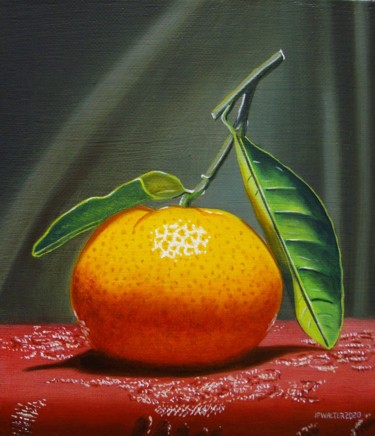 Clémentine sur broderie 17,8x15,4x0,6 cm ©2020 - Jean-Pierre Walter