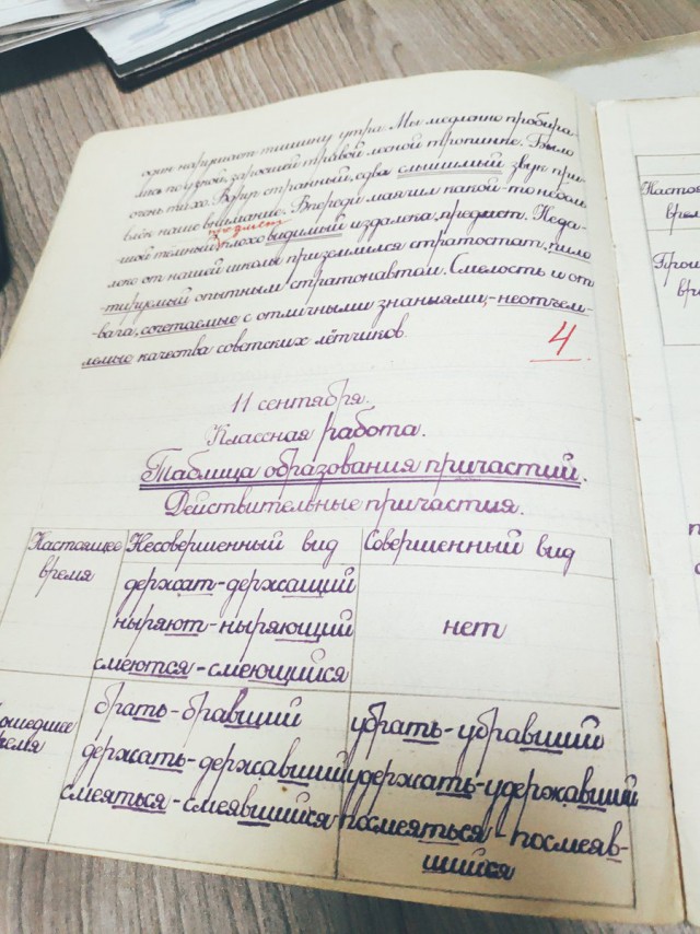 Почерк пятиклассника Вити Меньшикова, 1951 год!