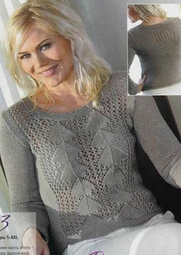 Схема пуловера спицами