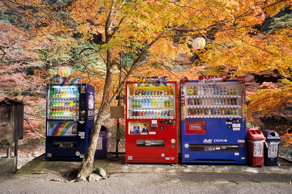 23. Здесь повсюду стоят автоматы с напитками путешествие, фотография, япония