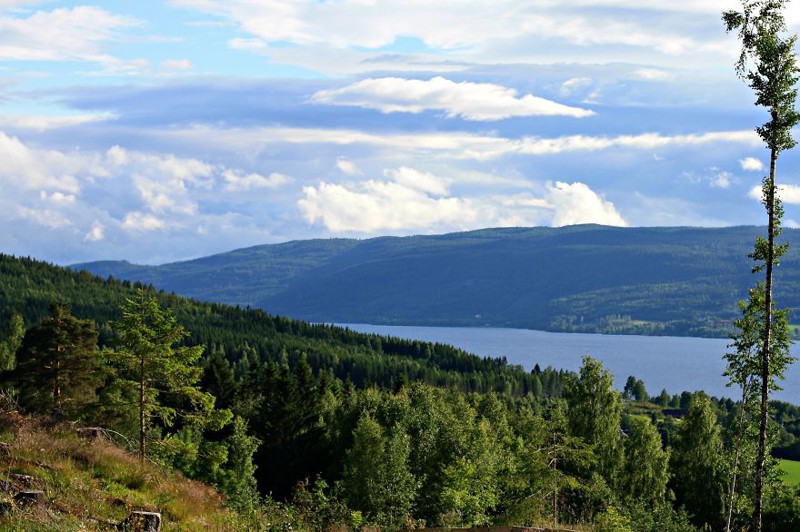25. Вид на озеро Раннсфьорден архитектура, норвегия