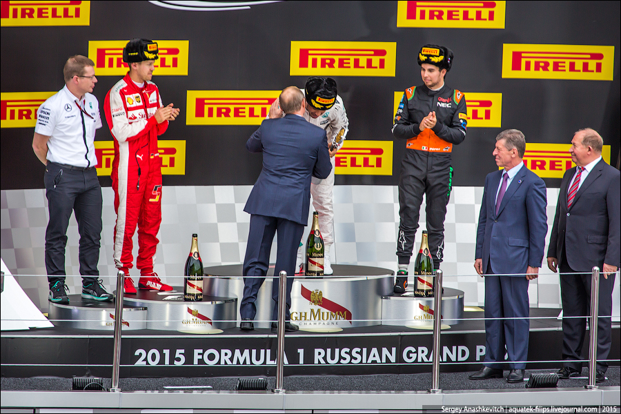 Церемония награждения Formula 1 Russian Grand Prix 2015