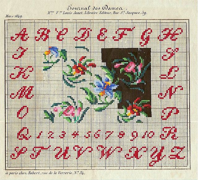 антикварнаяberlin work cross stitch alphabet антикварная