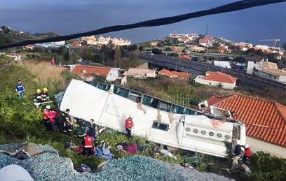 Видео трагедии с туристическим автобусом в Португалии