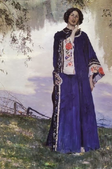 Портрет жены, Е.П. Нестеровой. 1906 год. Башкирский государственный художественный музей им. М.В. Нестерова. Автор: Михаил Нестеров. Какими были жены великих и знаменитых русских художников: Галерея женских портретов