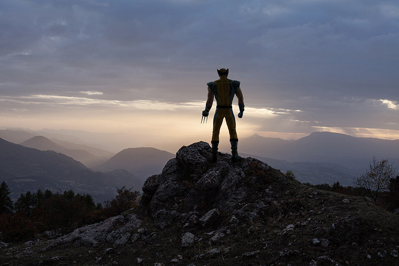 Росомаха на обрыве скалы Бенуа Лапрая, отдых, супергерои