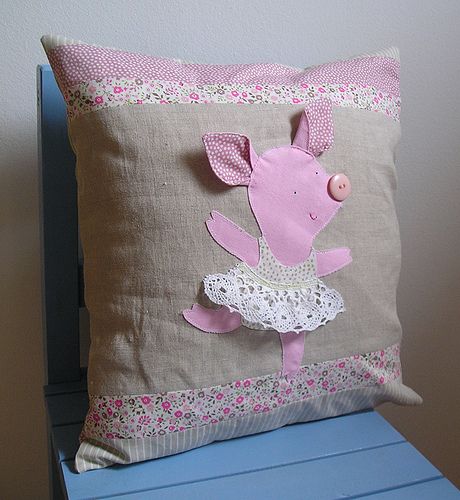 Balerina Anyuschka Piglovska - linen cushion cover | Flickr: Intercambio de fotos: 