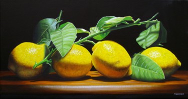 Citrons en clair-obscur 24x45x2 cm ©2020 - Jean-Pierre Walter