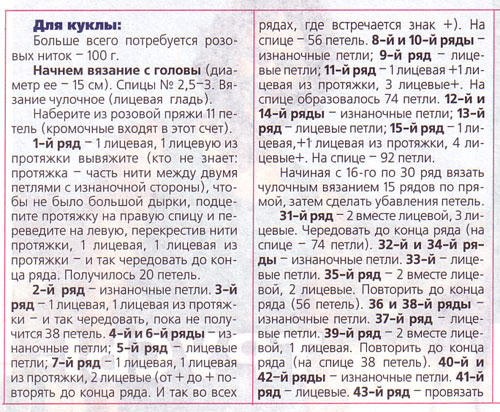 Вязаная кукла - схемы и описание : Куклы, связанные спицами Куклы, связанные спицами Записи в рубрике Куклы, связанные спицами
