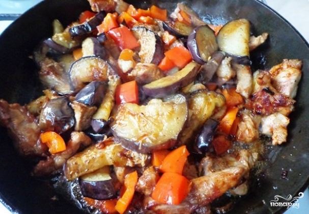 Мясо с баклажанами по-китайски пошагово Мясо с баклажанами по-китайски пошагово