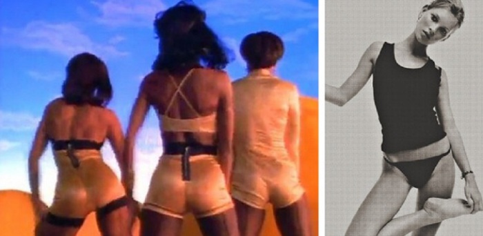 Секс-идолы того периода — Кейт Мосс и Вайнона Райдер — худые, невысокие женщины, без выраженных округлостей.