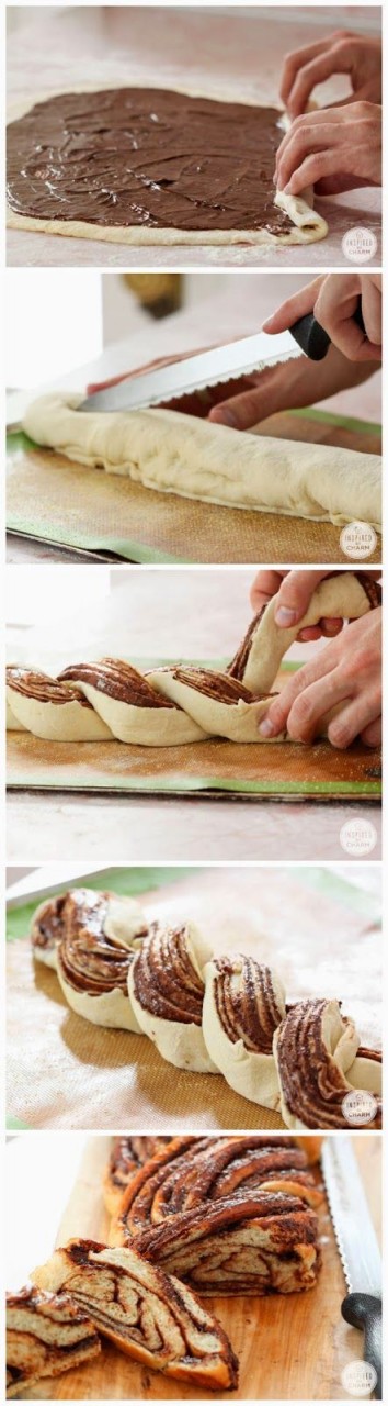 Braided Nutella Bread | toprecipeblog: 