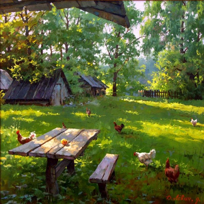 Прекрасные русские пейзажи от художника Дмитрия Лёвина красиво, пейзаж, художник