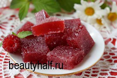 Домашний мармелад из малины с желатином