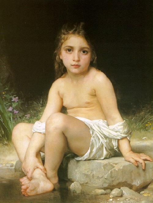 «Купающийся ребенок». Автор: William Bouguereau. «Купающийся ребенок». Автор: William Bouguereau.