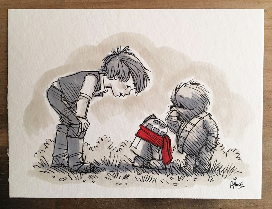 Star Wars Characters Reimagined As Winnie The Pooh And Friends