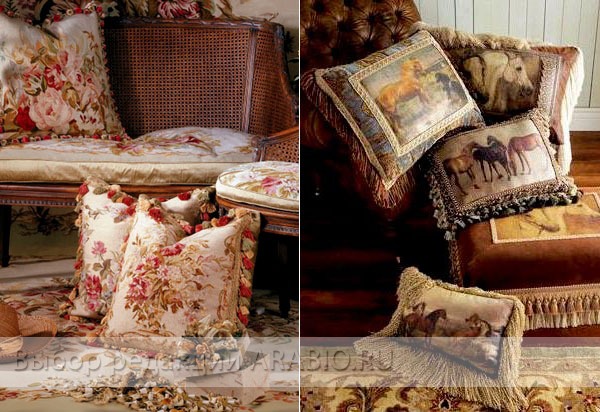 Декоративные подушки в интерьере для дивана