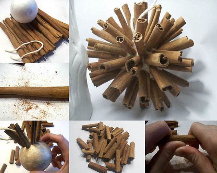 Ароматный шарик из корицы Рождественский шарик