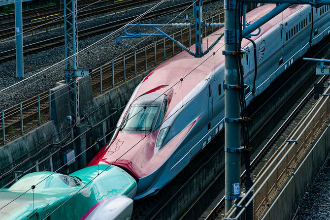 Japanese railway miracle - Shinkansen train