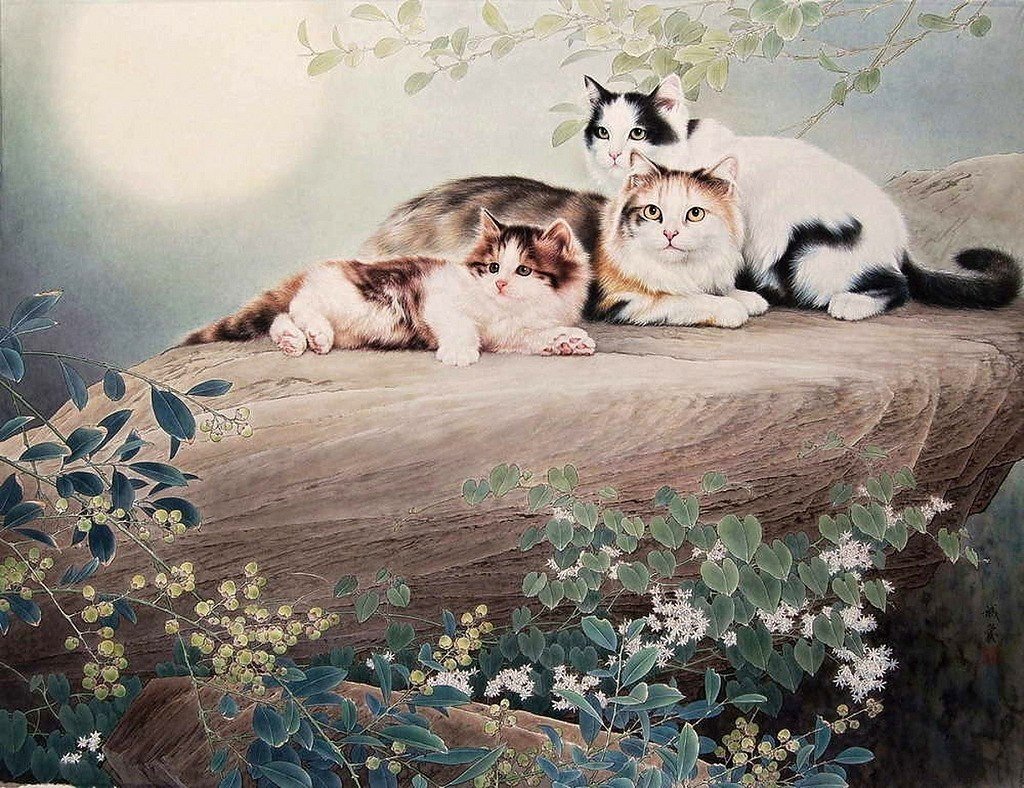 Милые коты китайского художника XING Chengai