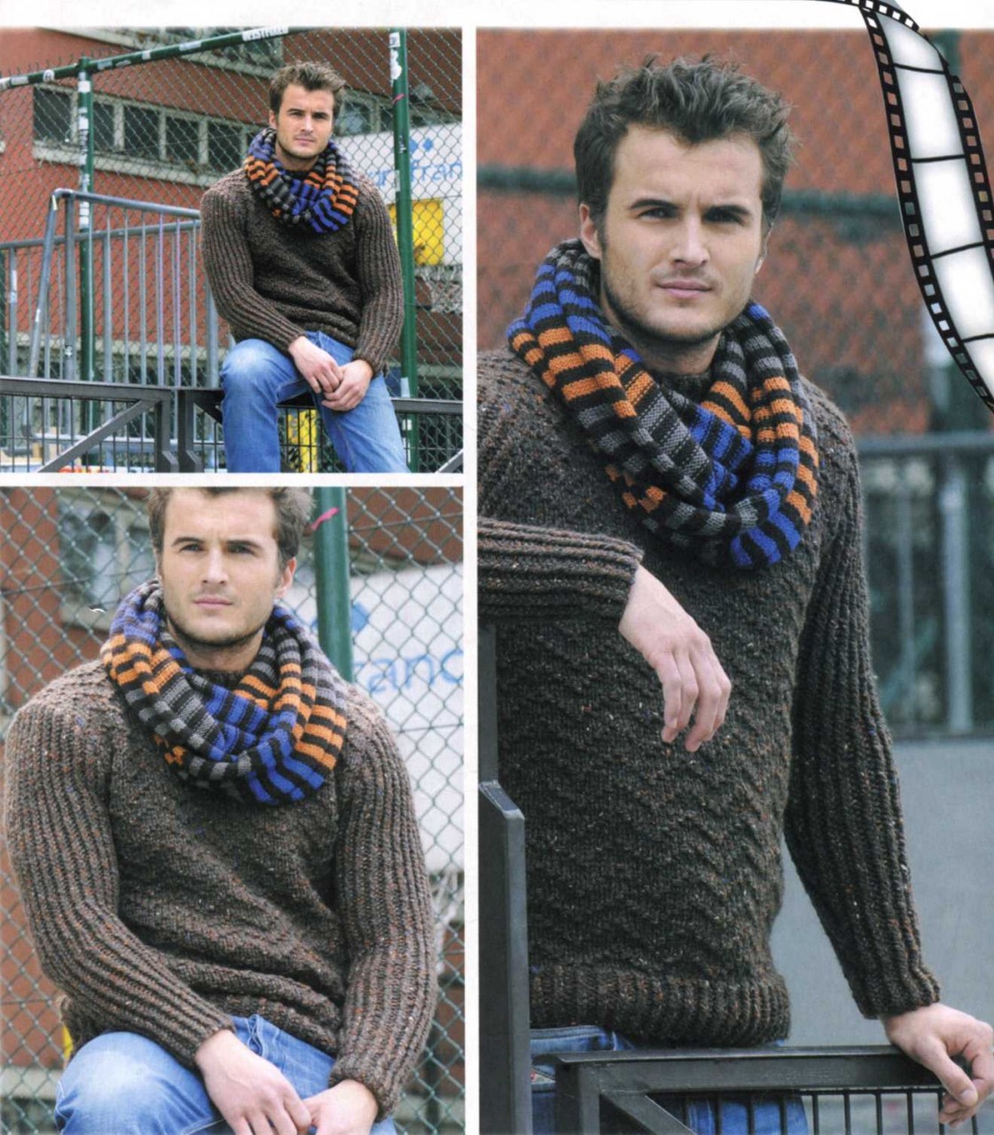 Пуловер и шарф-петля