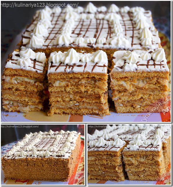 слоеный медовый торт арлекин фото рецепт