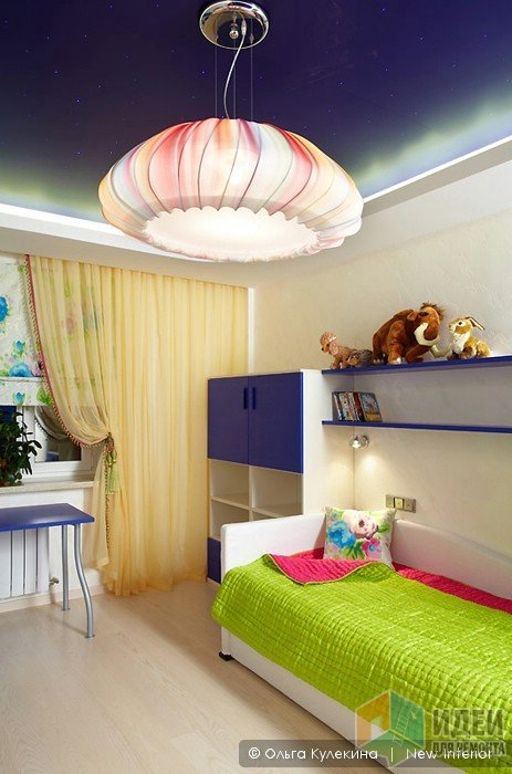 Дизайн детской комнаты, яркая детская