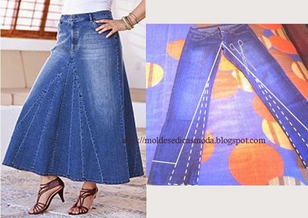 Moda электронной Dicas де COSTURA: RECICLAGEM DE Calça JEANS - 5