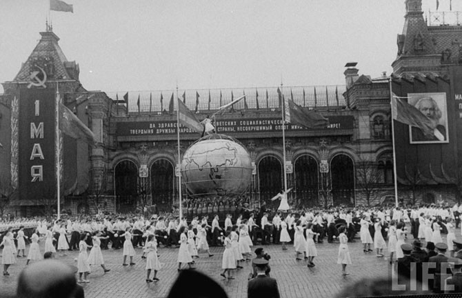 Как проходили майские праздники в Москве в 1958 году 1 мая, москва