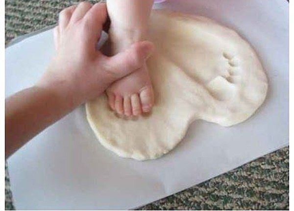 Очаровательные отпечатки из соленого теста