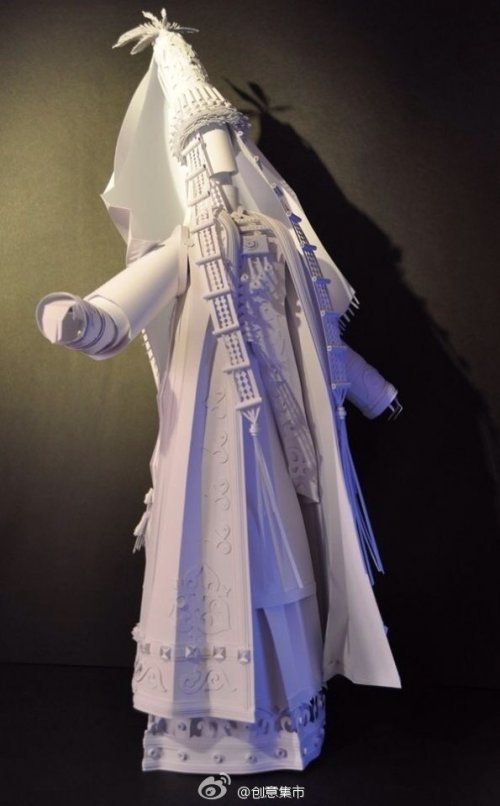 Восточные костюмы, созданные из бумаги художником Асей Козиной (14 фото)