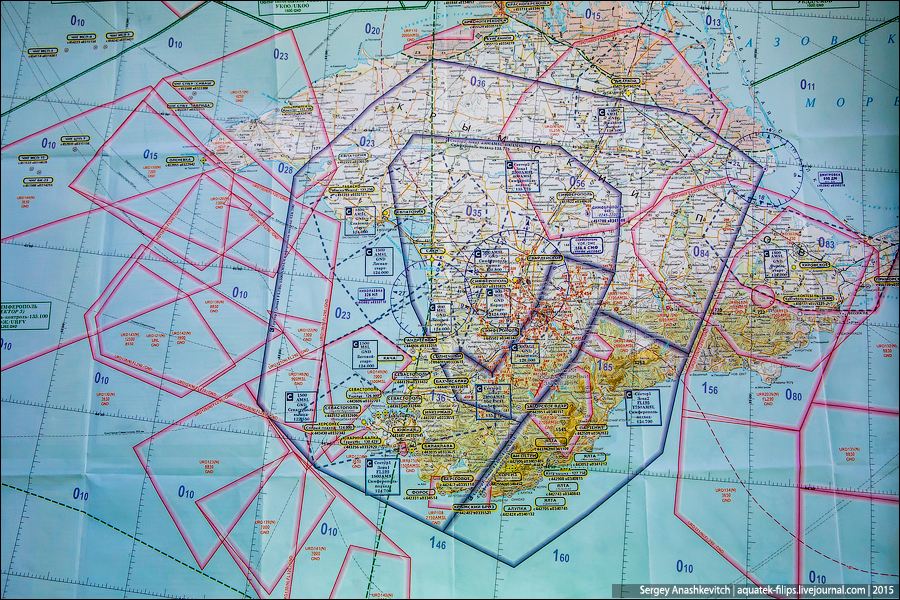 Авиационная карта Крыма