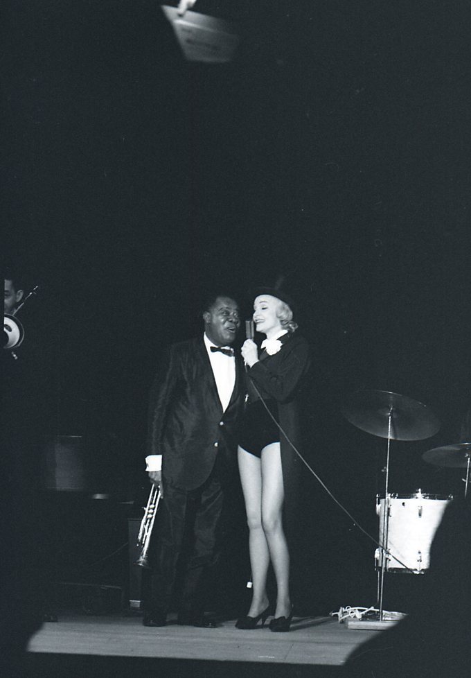 1962. Марлен Дитрих и Луи Армстронг. Лас Вегас