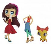 Игровой набор Littlest Pet Shop Блайз и олененок Кукла-модница Блайз и Зверюшка