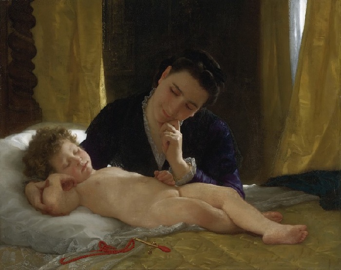 «Молодая мать, наблюдающая за спящим ребенком». Автор: William Bouguereau. «Молодая мать, наблюдающая за спящим ребенком». Автор: William Bouguereau.