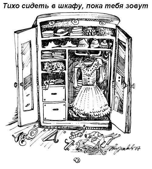 Тихо сидеть в шкафу, пока тебя зовут