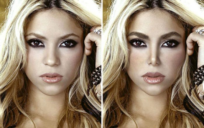 10. Шакира (Shakira) 10. Шакира (Shakira) лицо, пластика, фотошоп